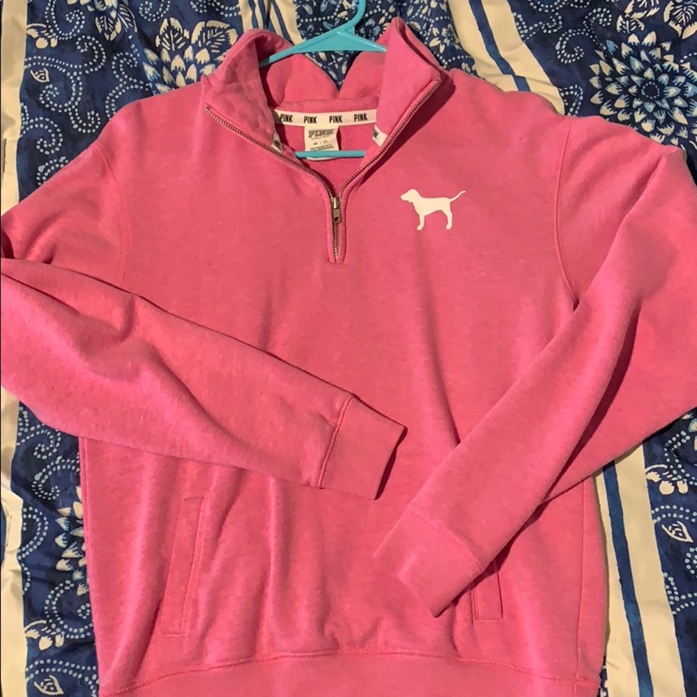 Quarter zip PINK brand sweatshirt